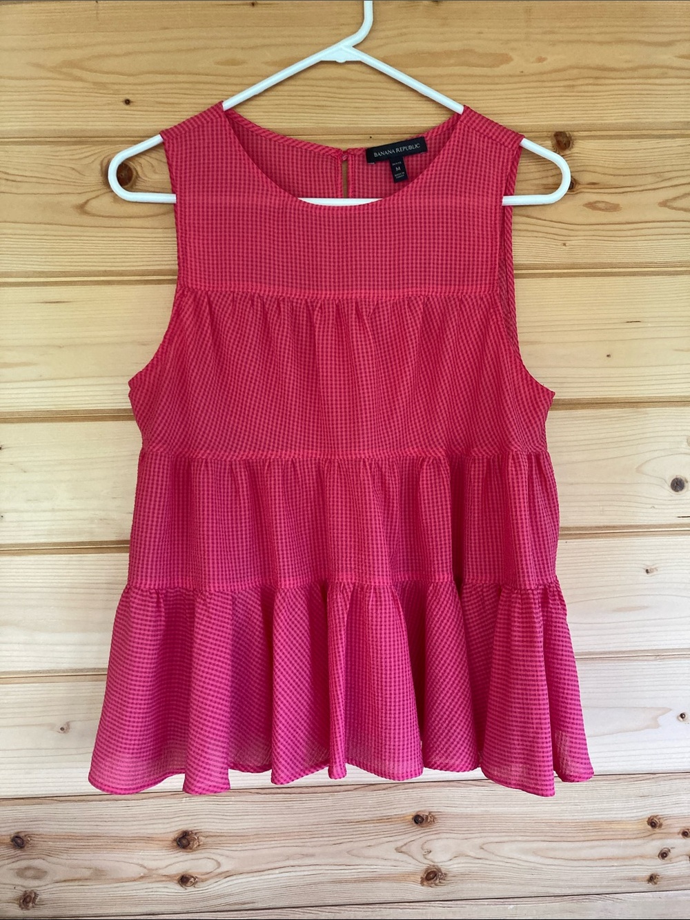 Banana Republic Hot Pink Tiered Sleeveless Tank - Picture 4 of 8